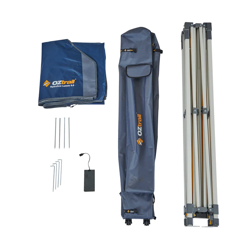 OZtrail Hydroflow Lumos 3 x 3m Gazebo Navy - Image 16